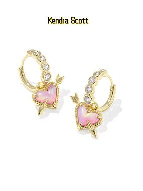 Ari Heart Arrow Gold Convertible Huggie Earrings